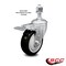 Service Caster 4 Inch Black Polyurethane Swivel 12mm Stem Caster with Total Lock Brake SCC SCC-TSTTL20S414-PPUB-BLK-M1215 - alternate 3